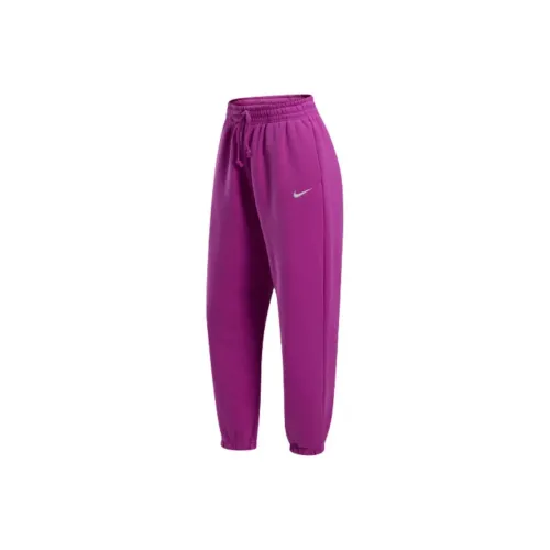 Nike Sportswear Phoenix Fleece Вязаные Тренировочные Брюки Женские Hot Фуксия
