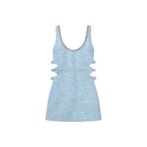 Self Portrait Slip Dress Women's Mist Blue