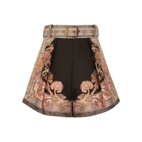 Zimmermann FW24 Повседневные шорты Женские Черные