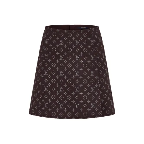 LOUIS VUITTON Повседневные короткие юбки Женские Коричневый
