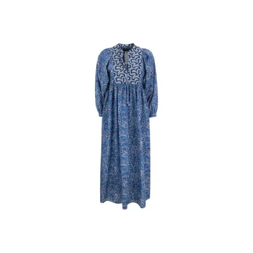 WEEKEND MaxMara Синий Женские Длинные Платья с Рукавами