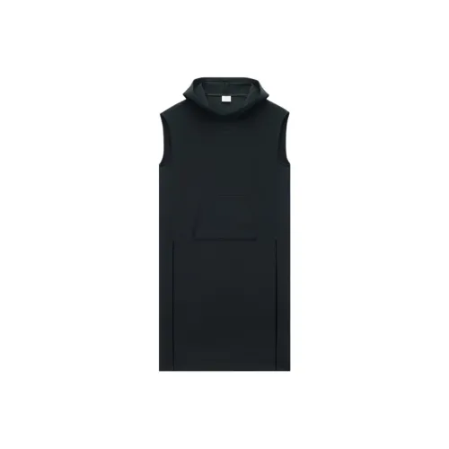 COURREGES SS24 COCOON С капюшоном Саржа ТУНИКА Без рукавов Платье Женское Черное