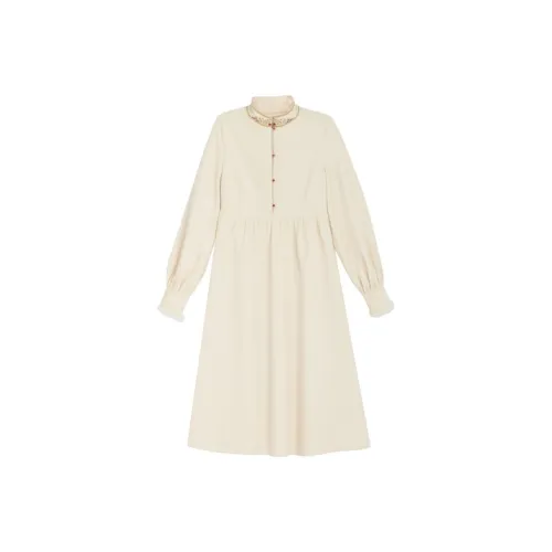 Snbl Абрикос Платье Женские Длинное Платье с Рукавами