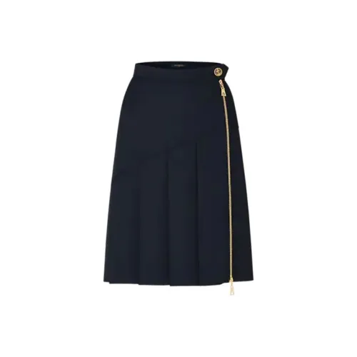 LOUIS VUITTON Повседневная длинная юбка женская черная