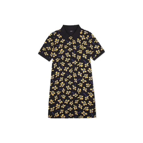 Mlb Base Logo New York Yankees LIKE Короткий рукав Платье Женское Угольно-серый