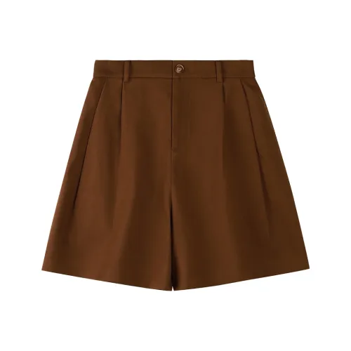 THE SEA LIFE Повседневные шорты Женские Чайный коричневый