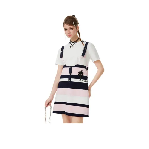 JORYAweekend Slip Платье Женское Розовое Синий Полосатый