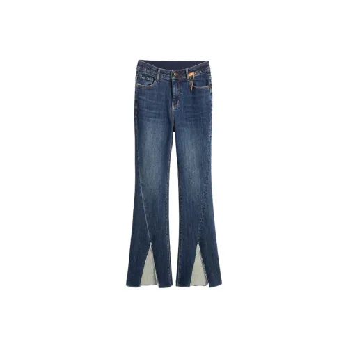 RANYUCHUN Blue Women's Jeans RANYUCHUN Синий Женские Джинсы