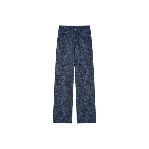 DRIES VAN NOTEN Индиго Женские Джинсы