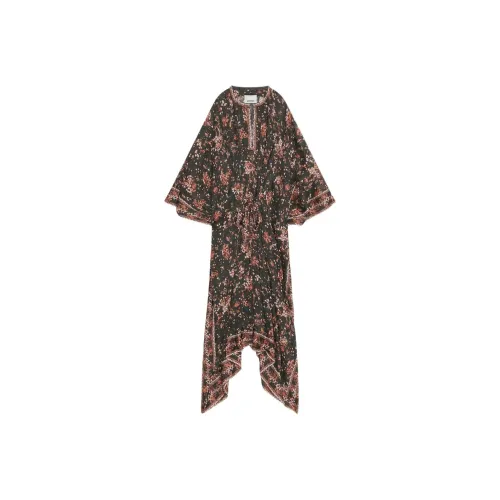 ISABEL MARANT Черное Женское Длинное Платье с Рукавами