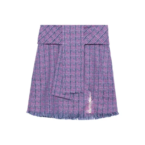 Lanvin Светло-фиолетовые Женские Повседневные Короткие Юбки