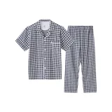 Мужской, синий, большой, клетка