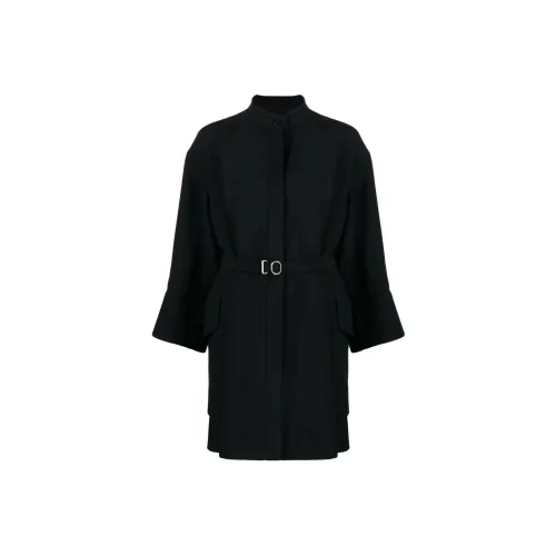 JIL SANDER Черное Женское Длинное Платье с Рукавами