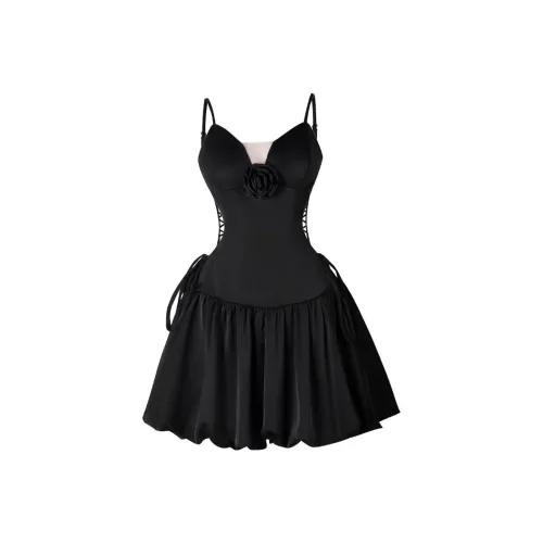 PUNCHUN Studio Slip Платье Женское Черное