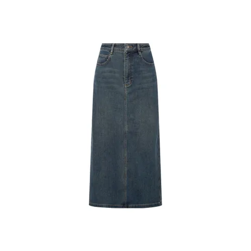 D'zzit Denim Длинная Юбка Женская Синяя