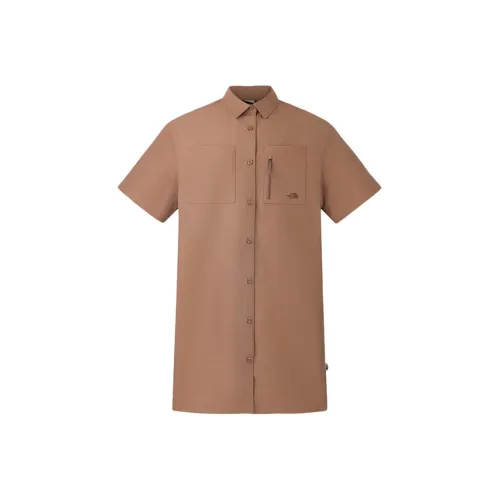 THE NORTH FACE Urban Exploration SS25 Короткий рукав Платье Женское 6IH Латте коричневый