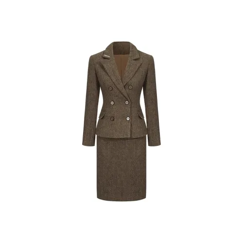 FIND YA WINGS Бизнес-костюм женский кофе