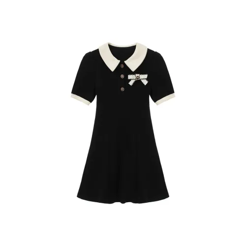 PAIN OR PLEASURE Короткий рукав Платье Женское Черное