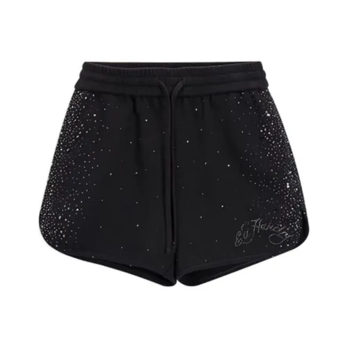 Ed Hardy Черные Женские Повседневные Шорты