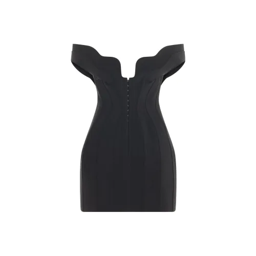 Mugler Черные Женские Платья без рукавов