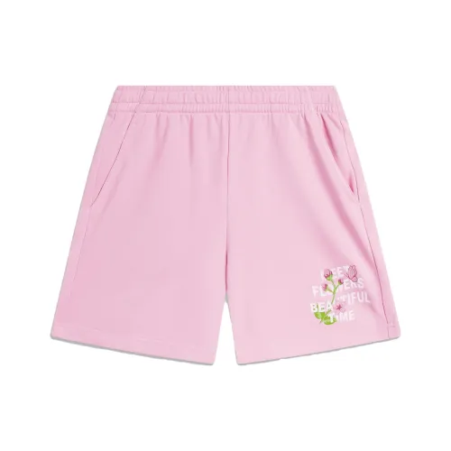 LINING Sports Fashion Collection Прозрачно-розовые Женские Повседневные шорты
