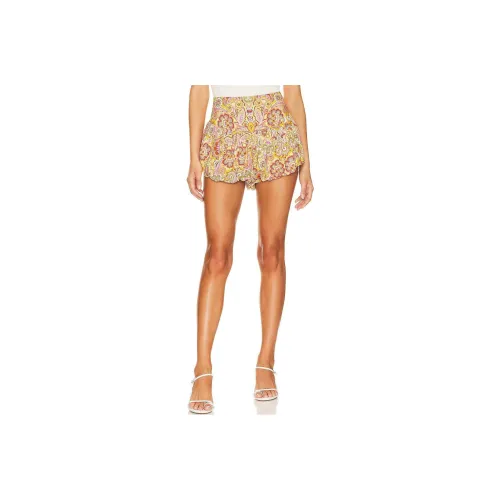 FREE PEOPLE SS24 Повседневные шорты Женские Желтые