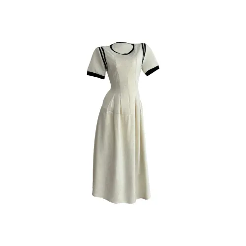 VKXOW Короткий рукав платье женское цвет вересковый серый