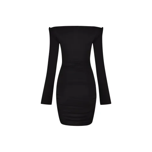 I.AM.GIA LORELAI Мини Платье Длинное с Длинными Рукавами Платье Женское Черное