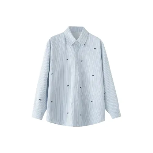 MOONCORE Светло-синие Женские Рубашки