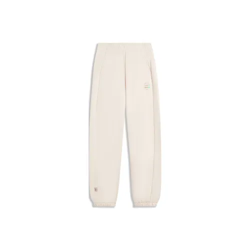 LINING Sports Life Collection Вязаные тренировочные брюки женские цвет лебедино-белый размер R