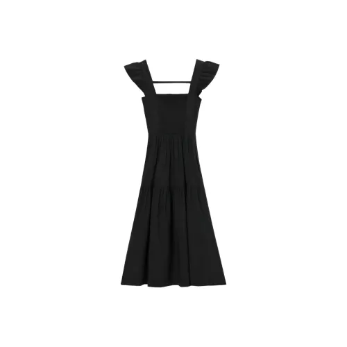 PLANE DRIFT Короткий рукав Платье Женское Черное