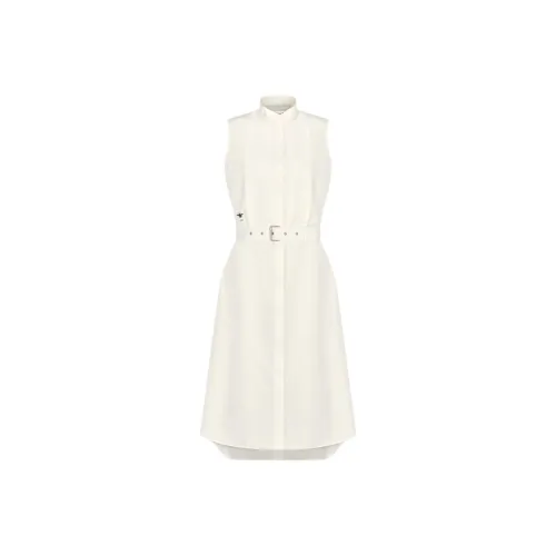 DIOR SS24 Sleeveless Dress Women's Milk White DIOR SS24 Без рукавов Платье Женское Молочно-белое