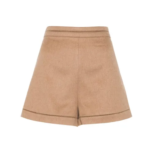 MaxMara Повседневные шорты женские верблюжий коричневый
