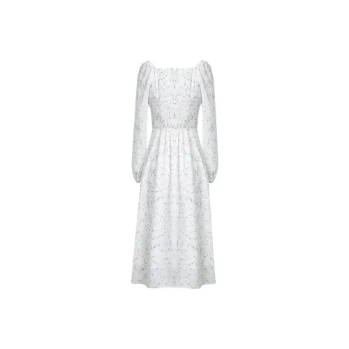 MeetMetro Длинное платье с длинными рукавами женское с принтом