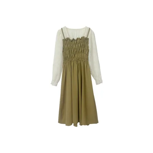 Icicofficial Женские Длинные Платья с Рукавами