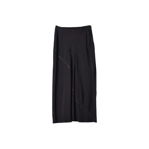 Yohji Yamamoto Черные Женские Повседневные Длинные Юбки