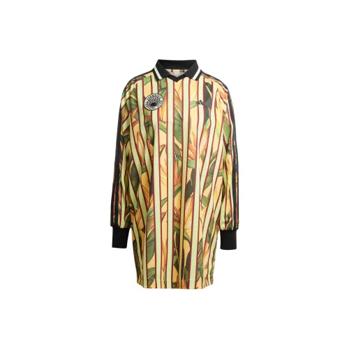 Adidas Длинный рукав Платье Женское Желтое