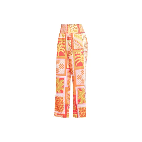 Adidas x FARM RIO Вязаные тренировочные брюки женские полупрозрачный розовый мел белый