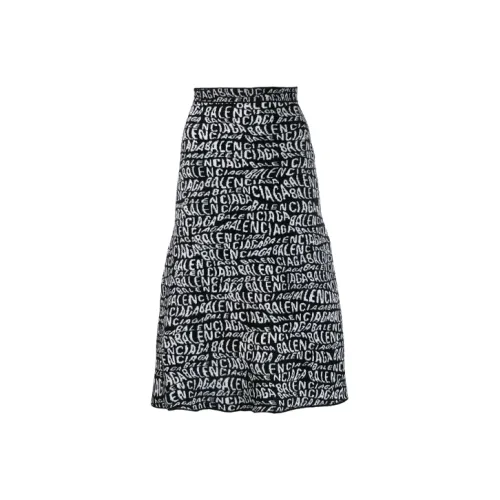 BALENCIAGA Черные Женские Повседневные Длинные Юбки