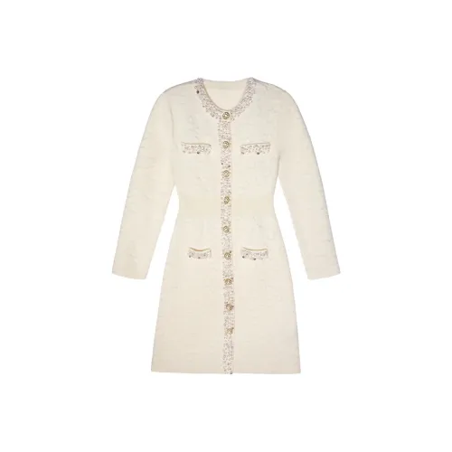 TCH Длинное платье с длинными рукавами женское белое