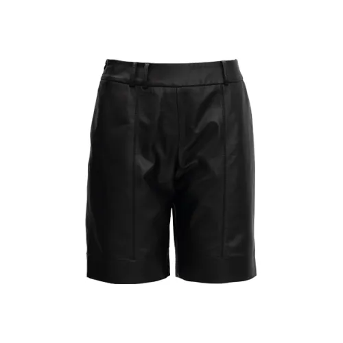 AS DALIO Кожаные брюки женские черные