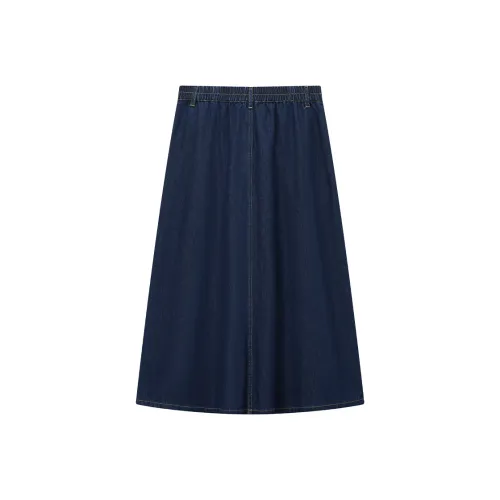 Hotwind Denim Long Skirt Women's Blue