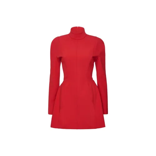 RACHEL GILBERT FW24 Длинное платье с длинными рукавами женское красное