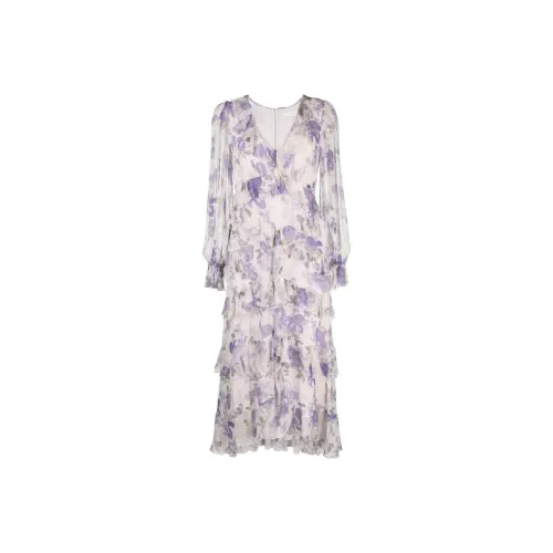 Zimmermann Iris синий женские длинные рукава платья