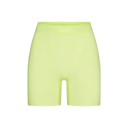 SKIMS Мягкий Lounge Boxers Трусы Женские Lemonade Лимон