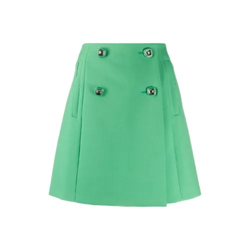 PRADA Зеленая Женская Повседневная Короткая Юбка