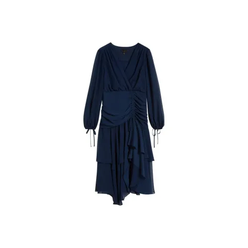 Ted Baker Темно-синий Женские Длинные Платья с Рукавами