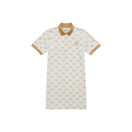 MLB SS24 Короткий рукав Платье Женское Кремовый