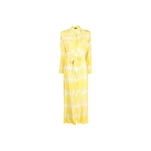 KITON Лимонно-желтый Женские Длинные Платья с Рукавами