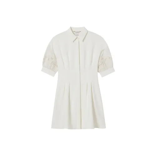 CLUB MONACO Короткий рукав Платье Женское Белое